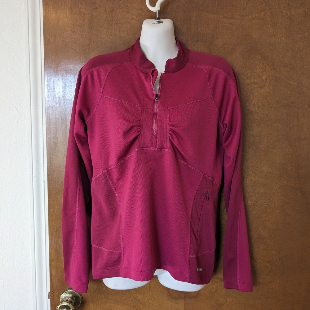 Patagonia Pink Fuchsia Cranberry 1/4 Zip Pullover Long Sleeve Shirt